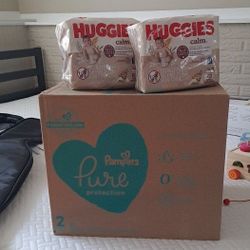 DIAPERS BOX AND  WIPES