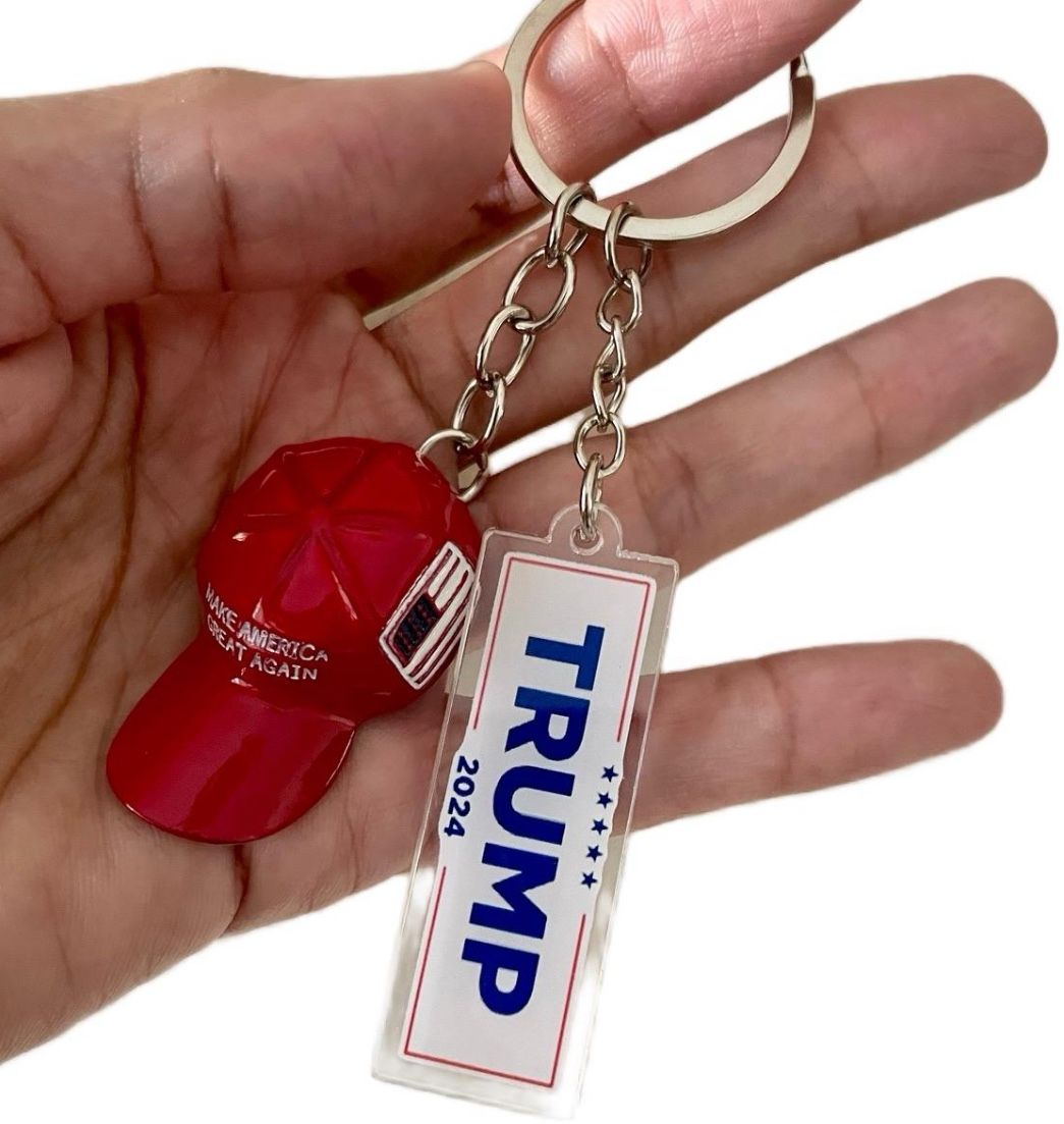 Brand New MAGA Trump Hat Pendant Keychain