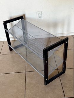 Rubbermaid Wood Small Two Level Shoe Rack (LxWxH: 11” x 30” x 17”)