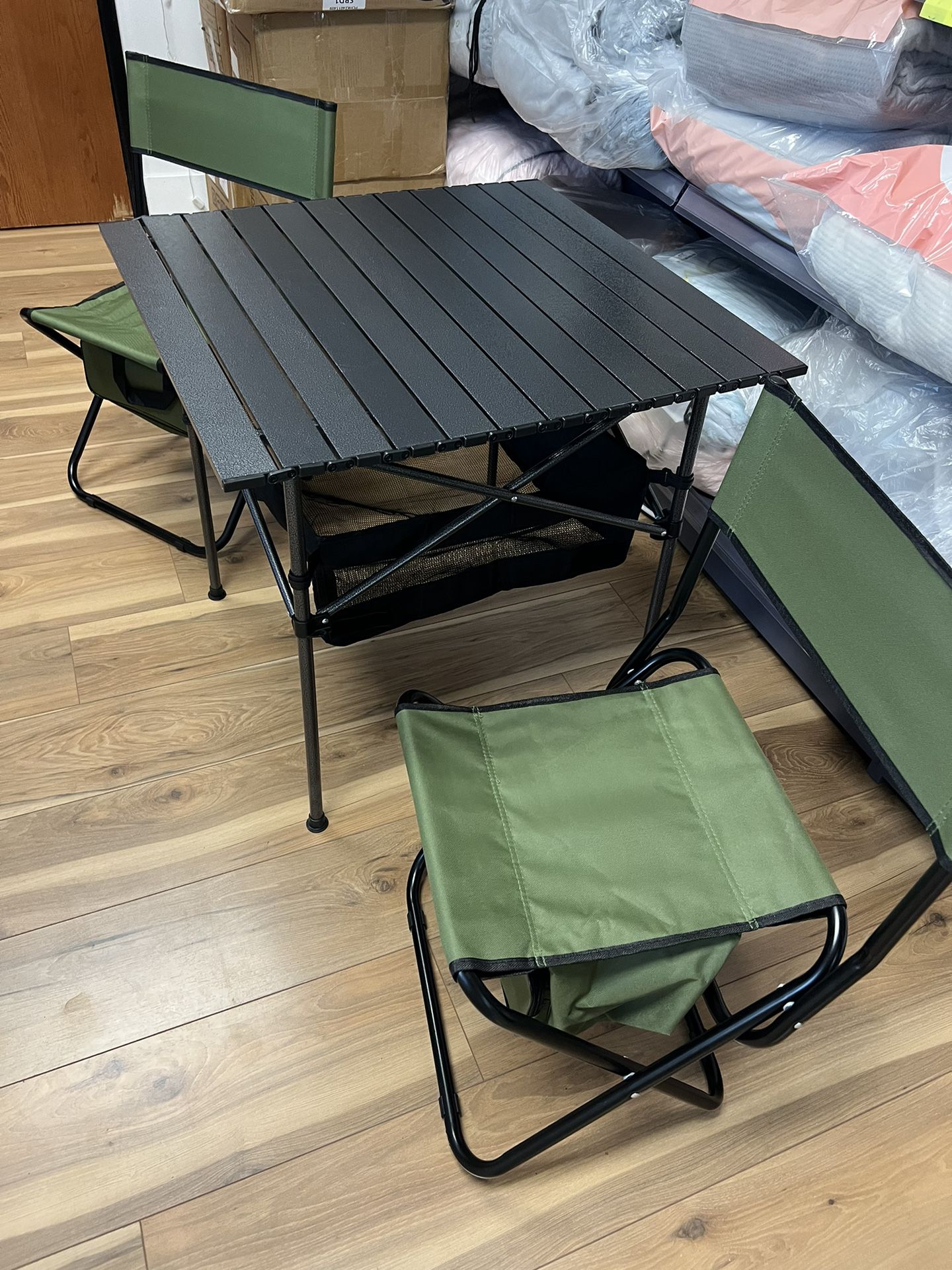 outdoor  camping table and chairs