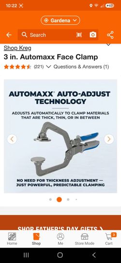 Kreg Automaxx 3" face clamp New (Price Is Firm)
