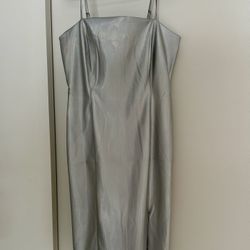 Steve Madden Metallic Vegan Leather Dress Sz: M $99 - New