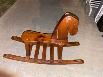 wooden toy rocking horse chair for kids