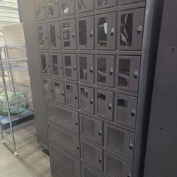 SupplyPro 7 Tier 32 Door & 8 Tier 48 Door Clear View Supply Lockers