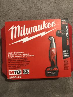 Milwaukee 3/8” right angle ratchet