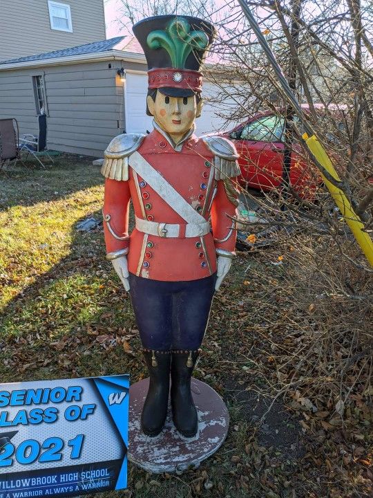 Blow Molds & Large 6 Ft Fiber Glass Nutcracker Toy Soldier