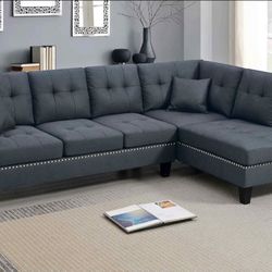 BRAND NEW 2PC SECTIONAL SOFA SET WITH ACCENT PILLOW INCLUDED $329