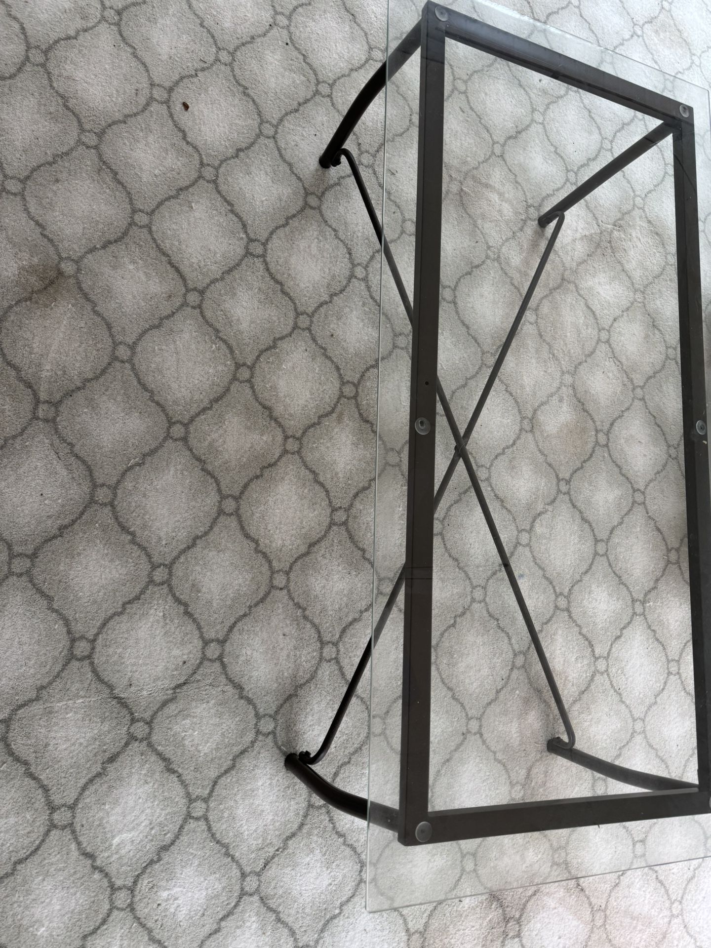 Lot Of Three Glass Tables For Living Room Or Coffee Table For Office With 2 Glass End Tables