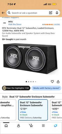 Mtx terminator dual 12 inch