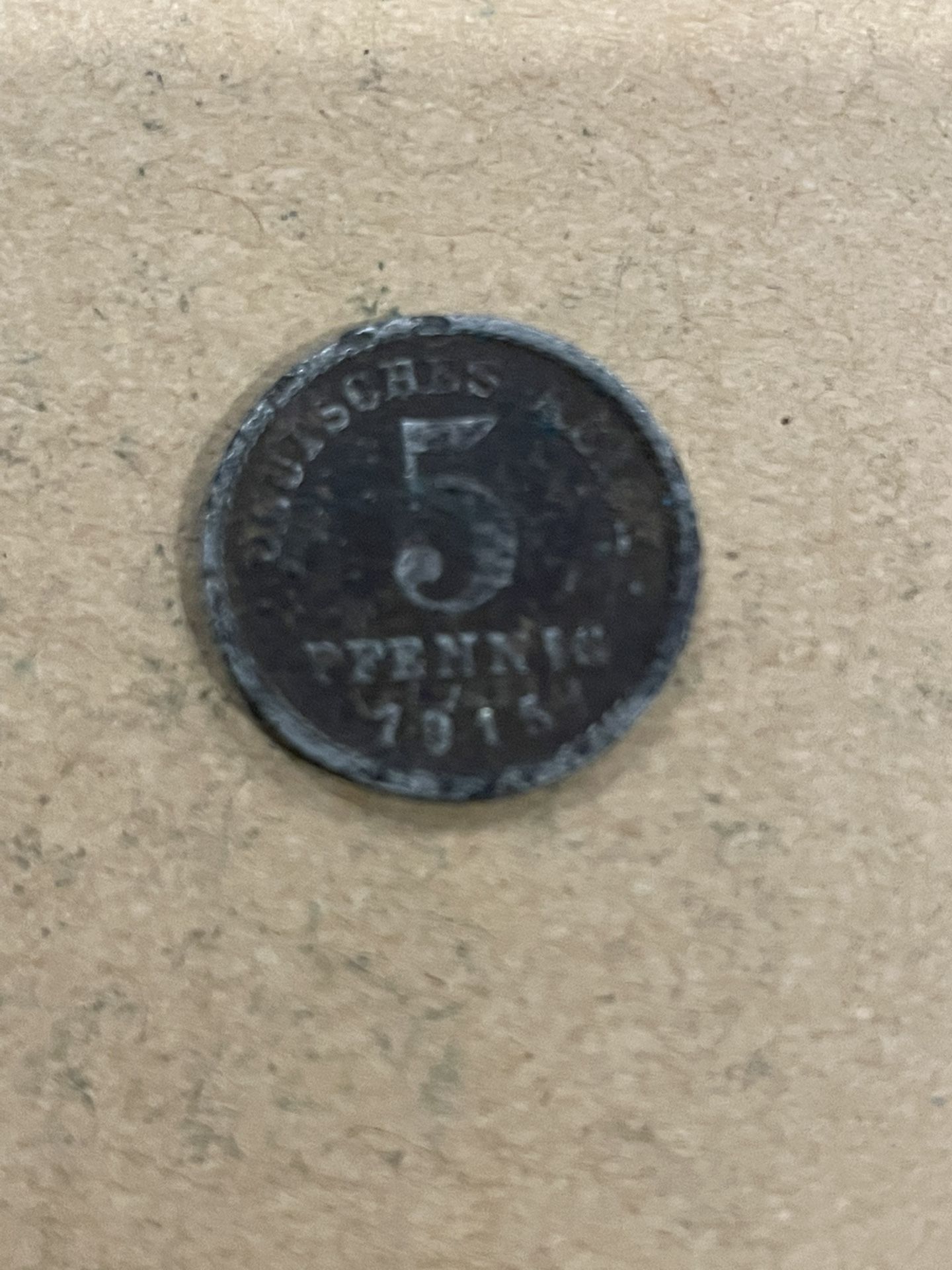 1915 5 Pfennig German Coin