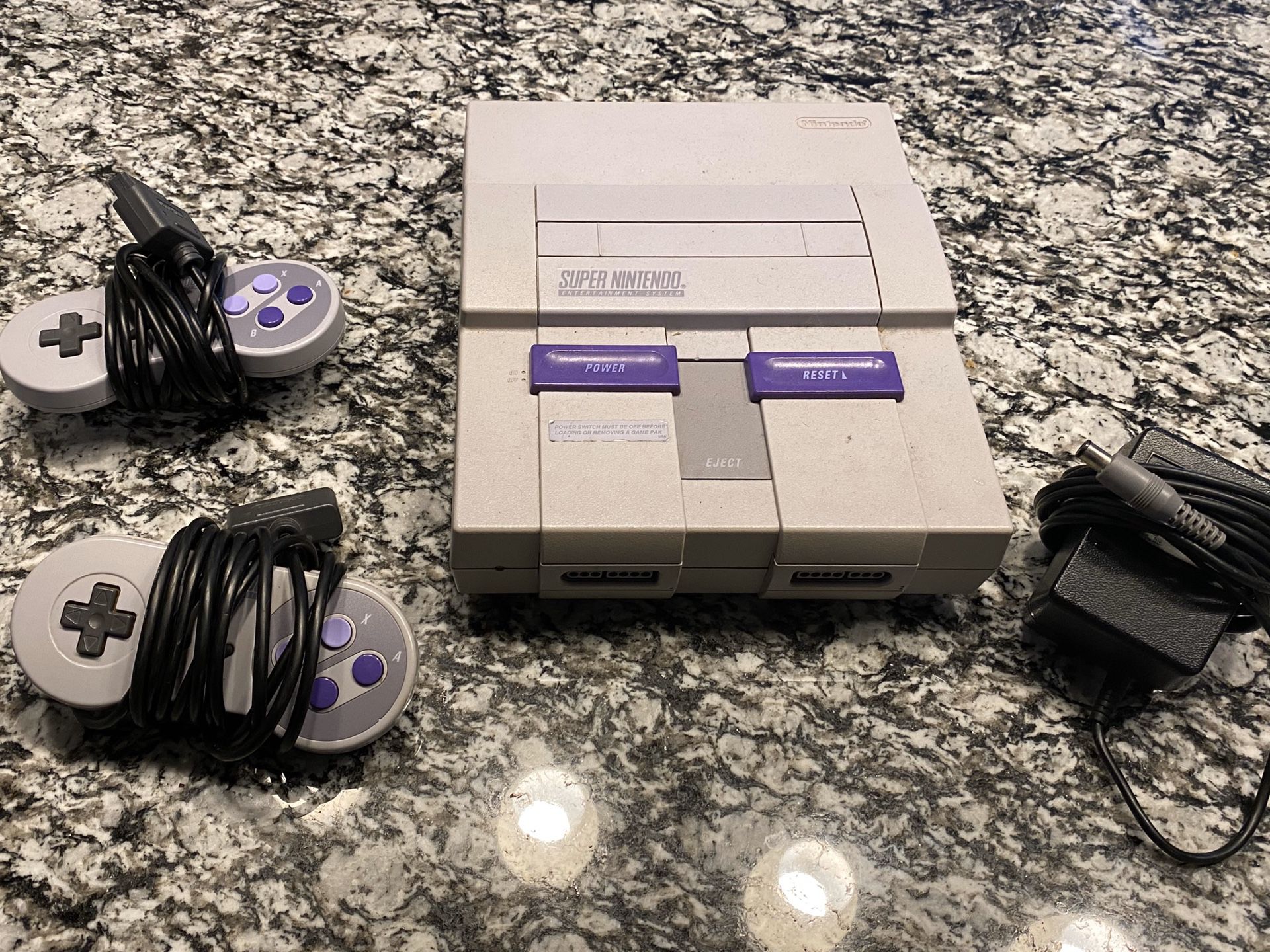 SNES w/ Two Controllers
