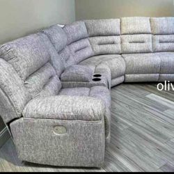 Family Den Power Reclining Sectional With 5 Year Warranty