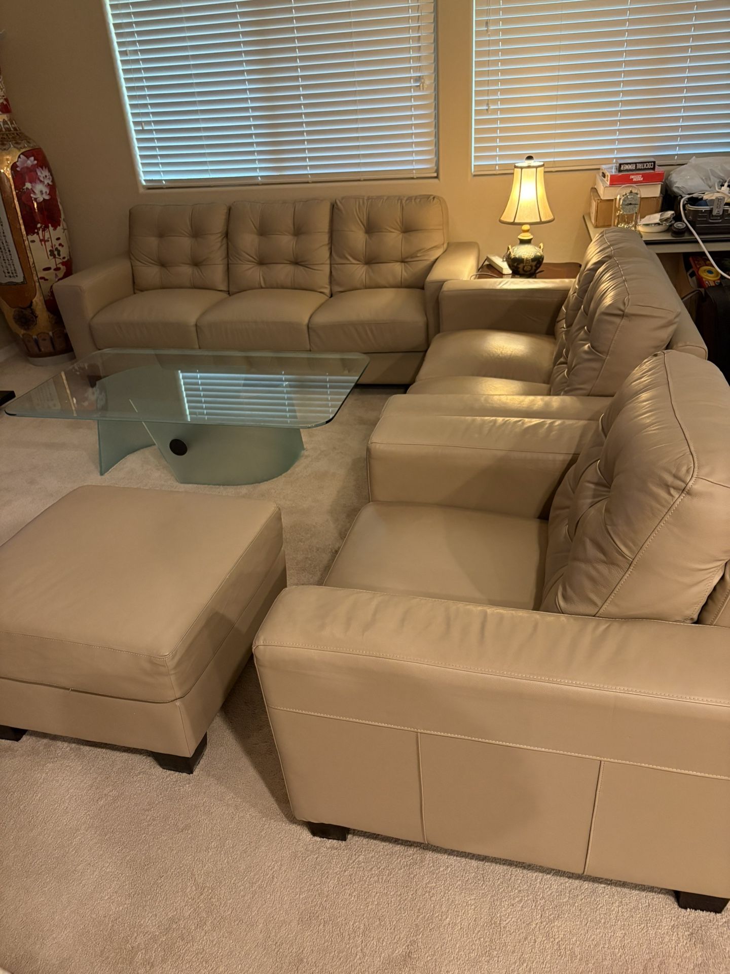Comptar Sofa, Loveseat, Chair With Ottoman