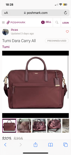 Tumi Voyageur Briefcase / Work bag - burgundy - great condition