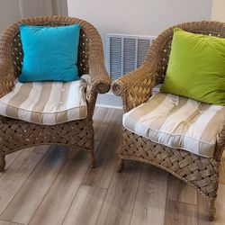 Wicker chairs (2)