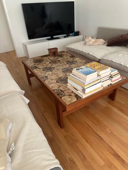 Mid Century Danish Tile Top Coffee Table