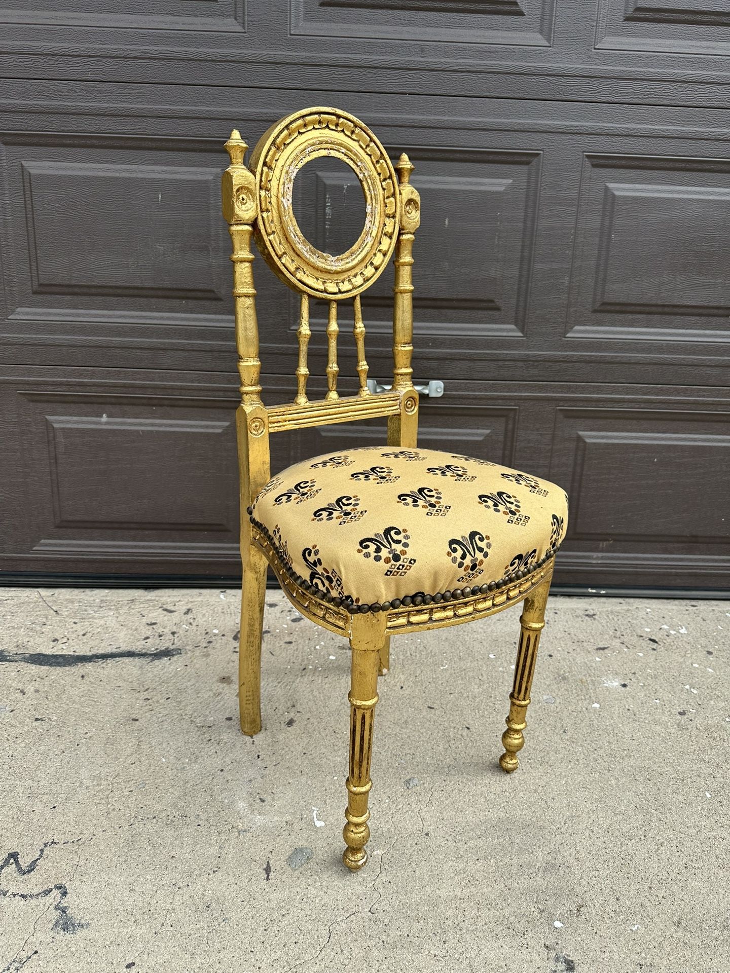 Vintage French style Hollywood regency Gold Leaf Vanity Chair $267.00 EACH