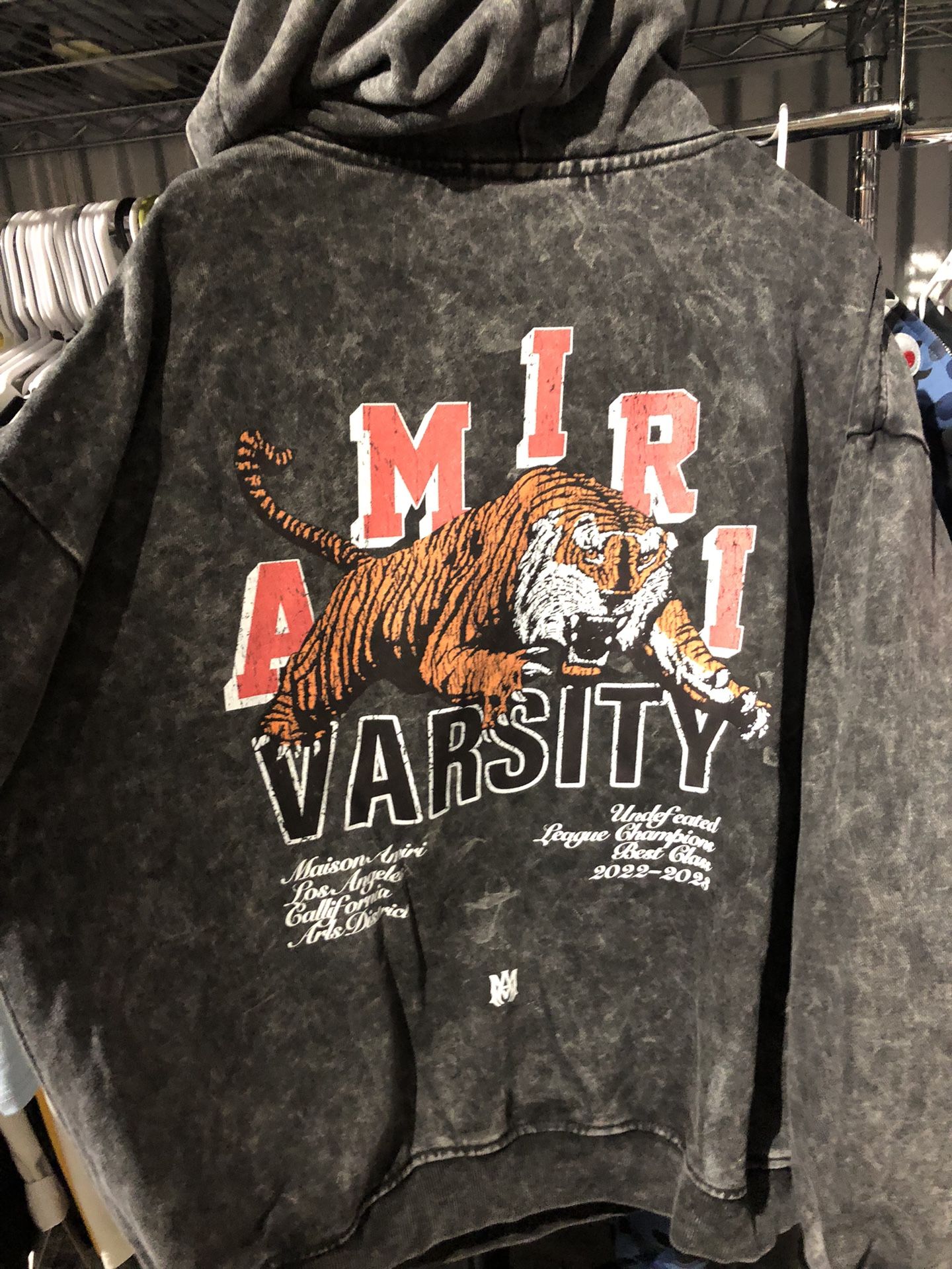 Grey/black Amiri Hoodie 