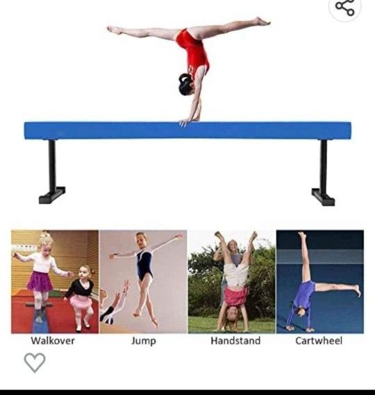 8ft Balance Beam: High and Low Floor Beam Gymnastics Equipment for Kids/Adults.