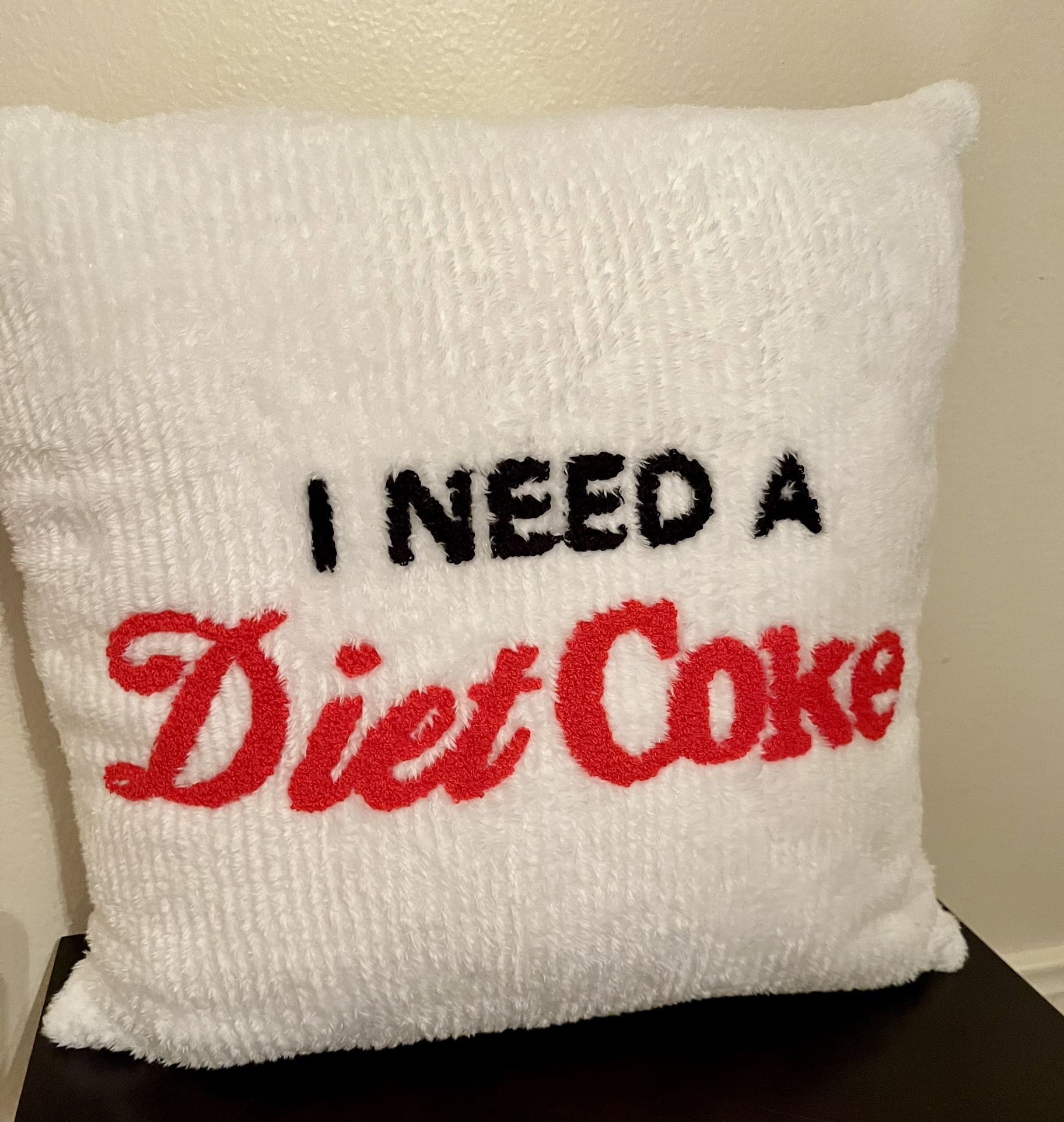 I NEED A DIET COKE PILLOW BNWT