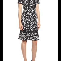 Karl Lagerfield Printed Sheath Dress Size 14