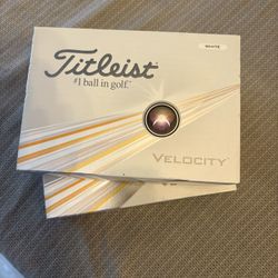 2 Dozen (24) Titleist Velocity White Golf Balls BNIB