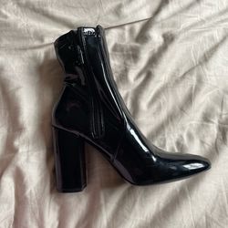 Aldo Black Latex Boots 