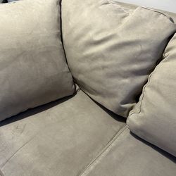 Three Seat Sofa 83” wide  Neutral tan color