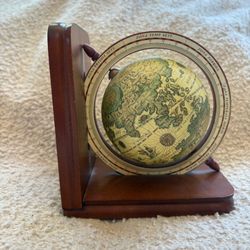 Vintage style globe book end