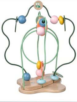 *New In Box*Wooden Bead Maze Activity Toy