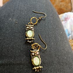 Hand Made Owl Earrings 