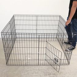 (New) $39 Small 24” Tall Dog Pet Playpen Fence Gate 8-Panels X (24” Tall X 24” Wide)