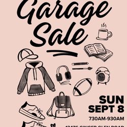 MEGA GARAGE SALE IN Carmel Valley Sun Sept 8!