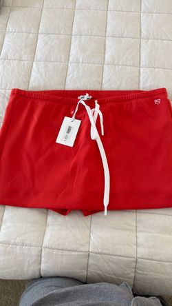 Red Athletic Skort with Drawstring