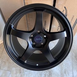 4 new 18x9.5 Rosenstein 5X114.3 Wheels Matte Black