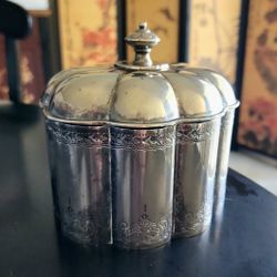 Vintage Godinger Silver Plate Baroque Casket Keepsake Box, Engraved Details