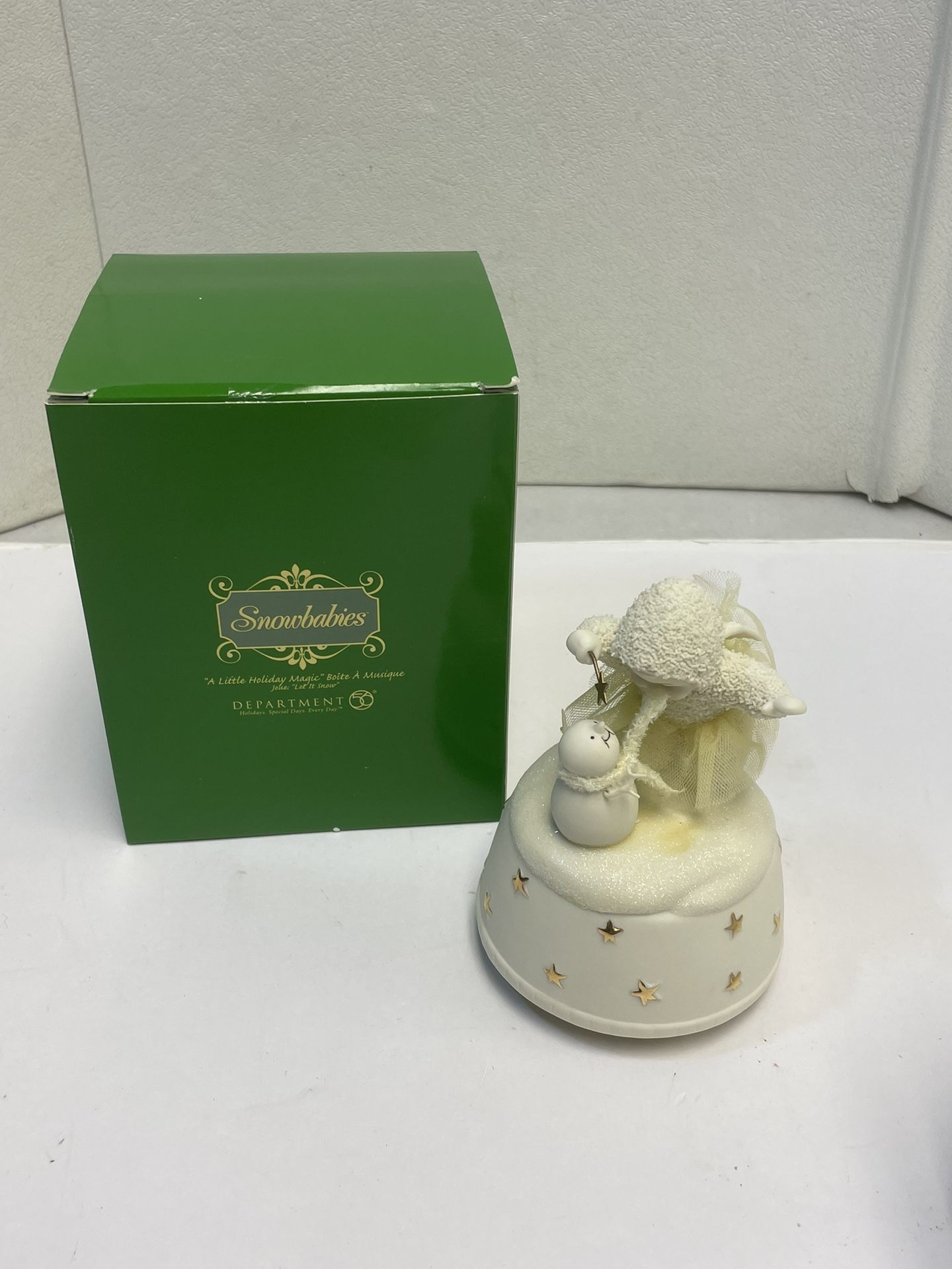 Dept 56 Snowbabies “A Little Holiday Magic” Music Box “Let It Snow” F(contact info removed) New