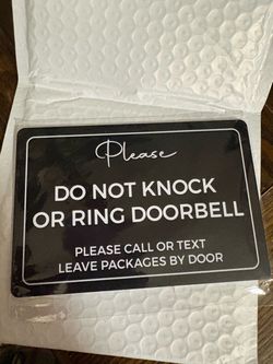 Door sign for deliveries Fed ex Uber Eats  UPS