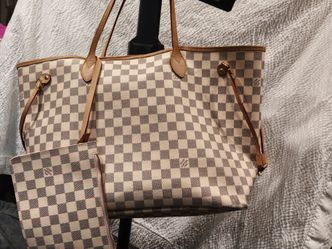 Louis Vutton damier azur canvas neverfull h mm bag