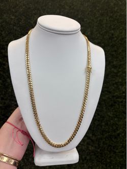14kt solid Cuban link chain
