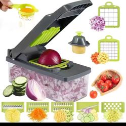 Multi-Blade Vegetable Chopper Set: All-in-One Tool for Dicing, Slicing & Grating Fruits & Veggies