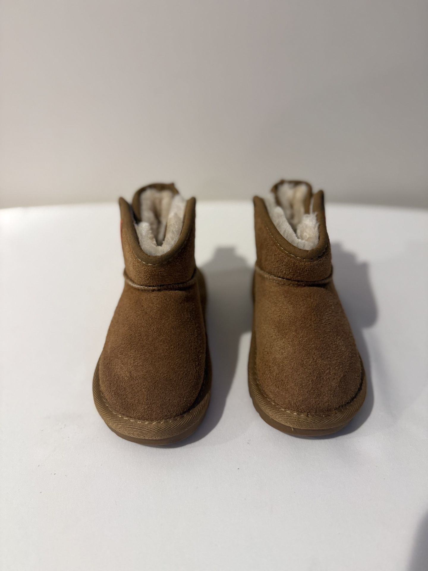 HOBIBEAR Toddler Snow Boots Winter Ankle Boots for Boys and Girls with Warm Faux Fur Lining Size: 24