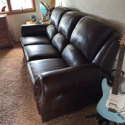 Leather Reclining Couch  $250.00 