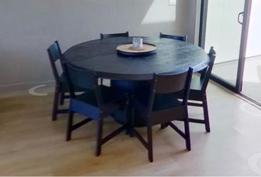 CB2 60” Sylvie Black Wooden Dining Table