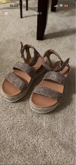 Universal Thread Leopard Print Platform Espadrille Wedge Sandals from Target