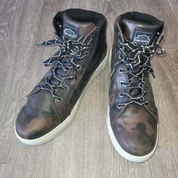 Harley Davidson Leather Camo High-top Sneakers
