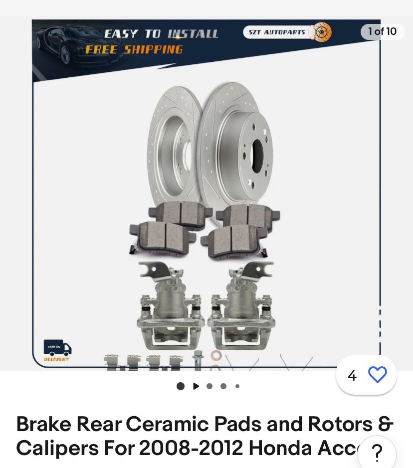 2009 Honda Accord Brakes,Caliber,Pads&Rotors