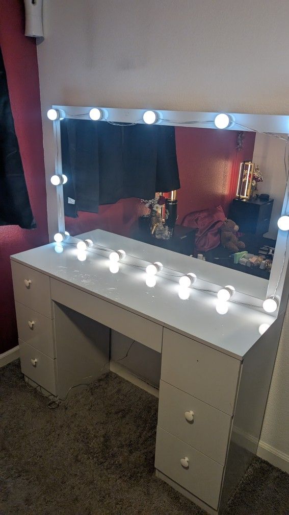 A White Vanity Table