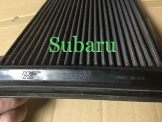 K&N reusable high-flow air filter for Subaru vehicles