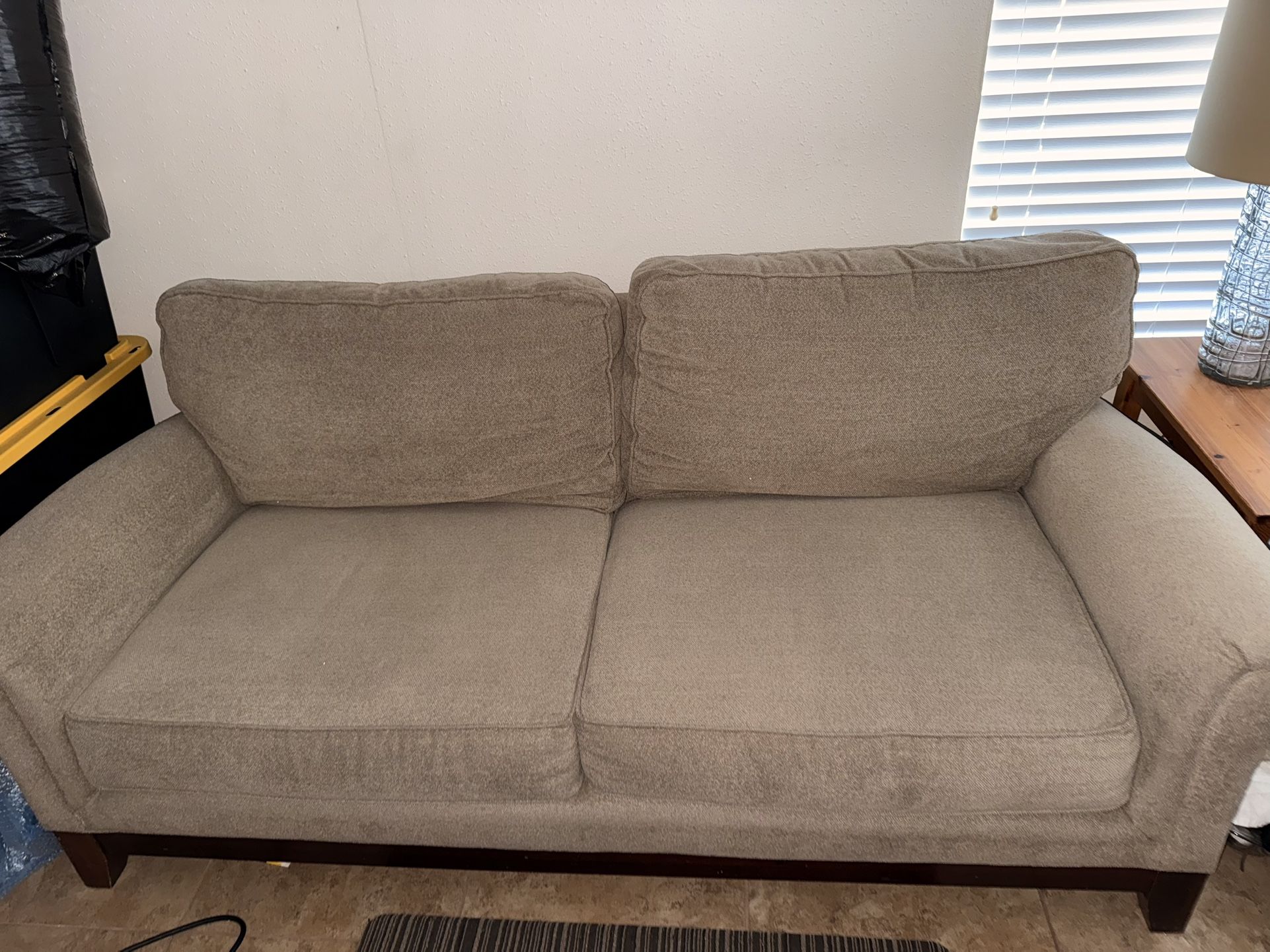 two-cushion fabric sofa
